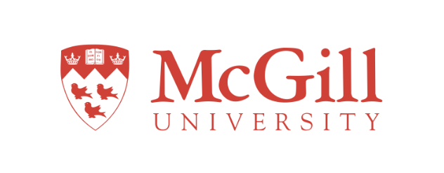 A red and white logo for mcgill university.