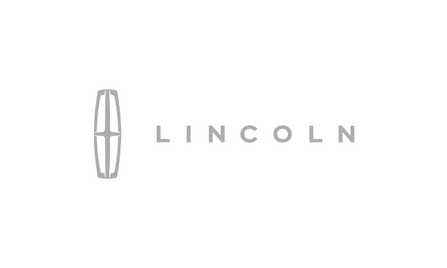 A black and white image of the lincoln logo.